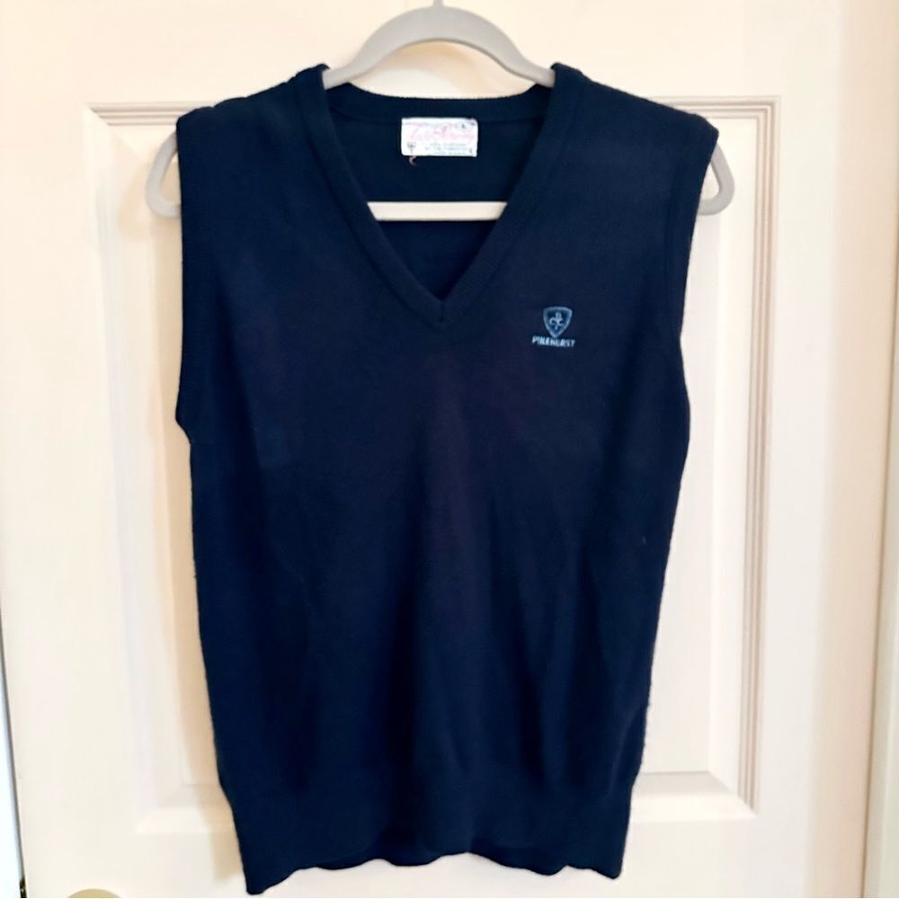 Vintage Navy Blue V-Neck Sweater Vest